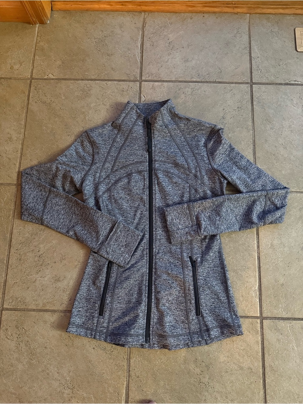 Lululemon athletica Heathered Gray Full-Zip Utility Jacket